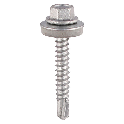 TIMCO Self-Drilling Light Section Screws Exterior Silver with EPDM Washer - 5.5 x 32
