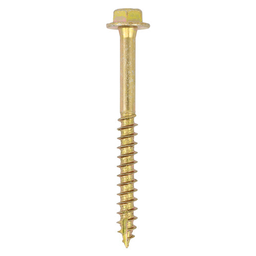 TIMCO Solo Advanced Hex Head Gold Coach Woodscrews - 6.0 x 70