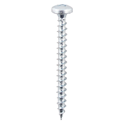 TIMCO Solo Pan Head Silver Woodscrews - 4.0 x 20