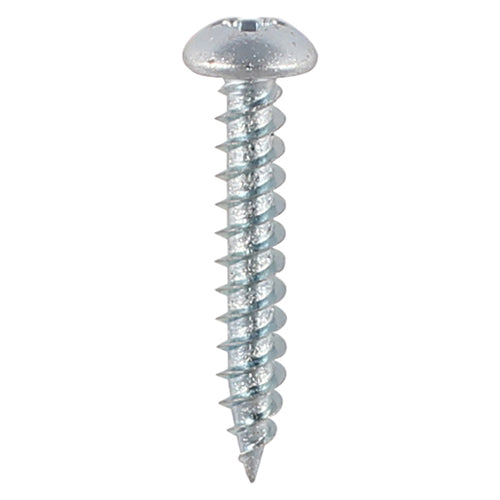 TIMCO Twin-Threaded Round Head Silver Woodscrews - 10 x 1