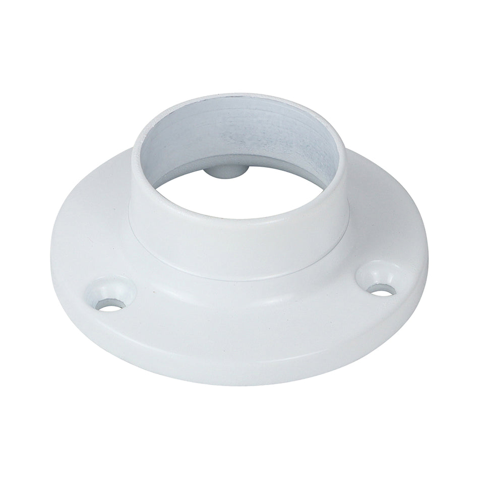 TIMCO End Socket For Round Tube White - 25mm