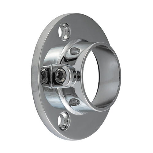 TIMCO Locking End Socket For Round Tube Polished Chrome - 25mm